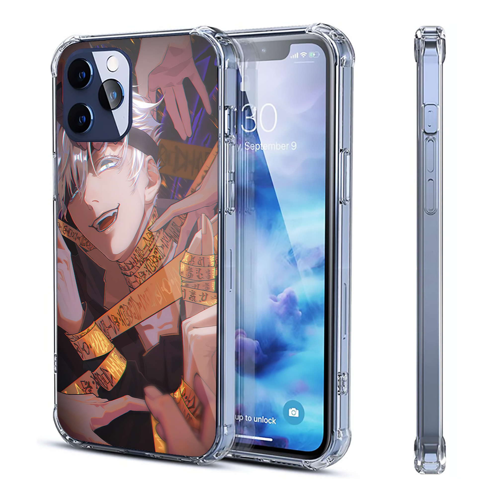 （画像用） 呪術廻戦 Jujutsu Kaisen 【iPhone 12シリーズ対応】透明スマホケース（クリアソフトケース）